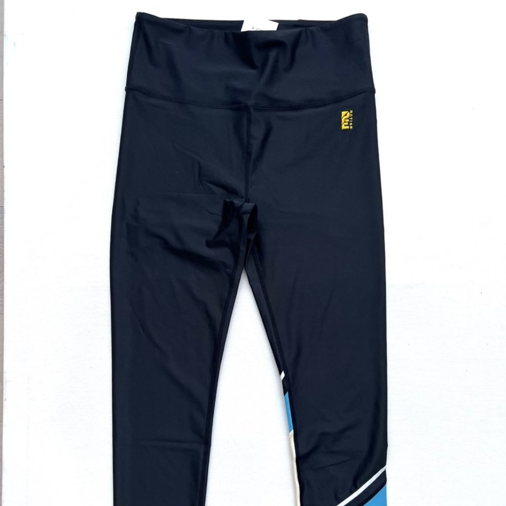 P.E NATION Sport Leggings Black / Blue ( XL )